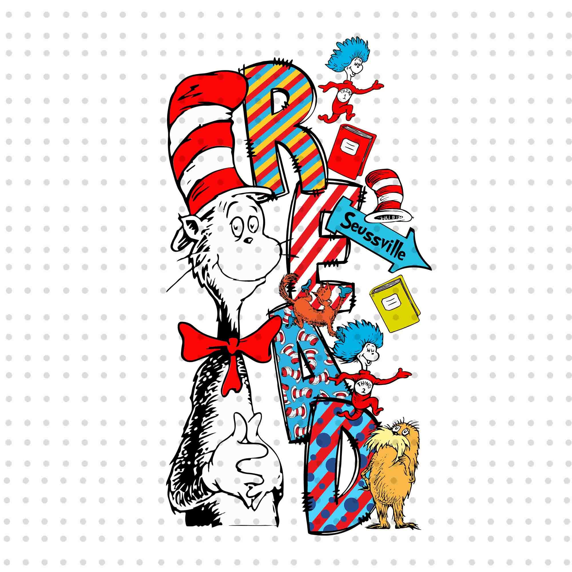 Seussville PNG, Cat In The Hat Png, Dr Seuss Day Png, Read A Inspire