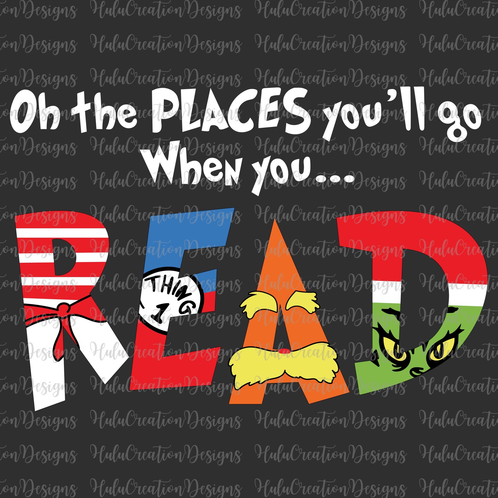 Oh The Places Youll Go When You Read Svg Png, Cat In The Hat | Inspire ...