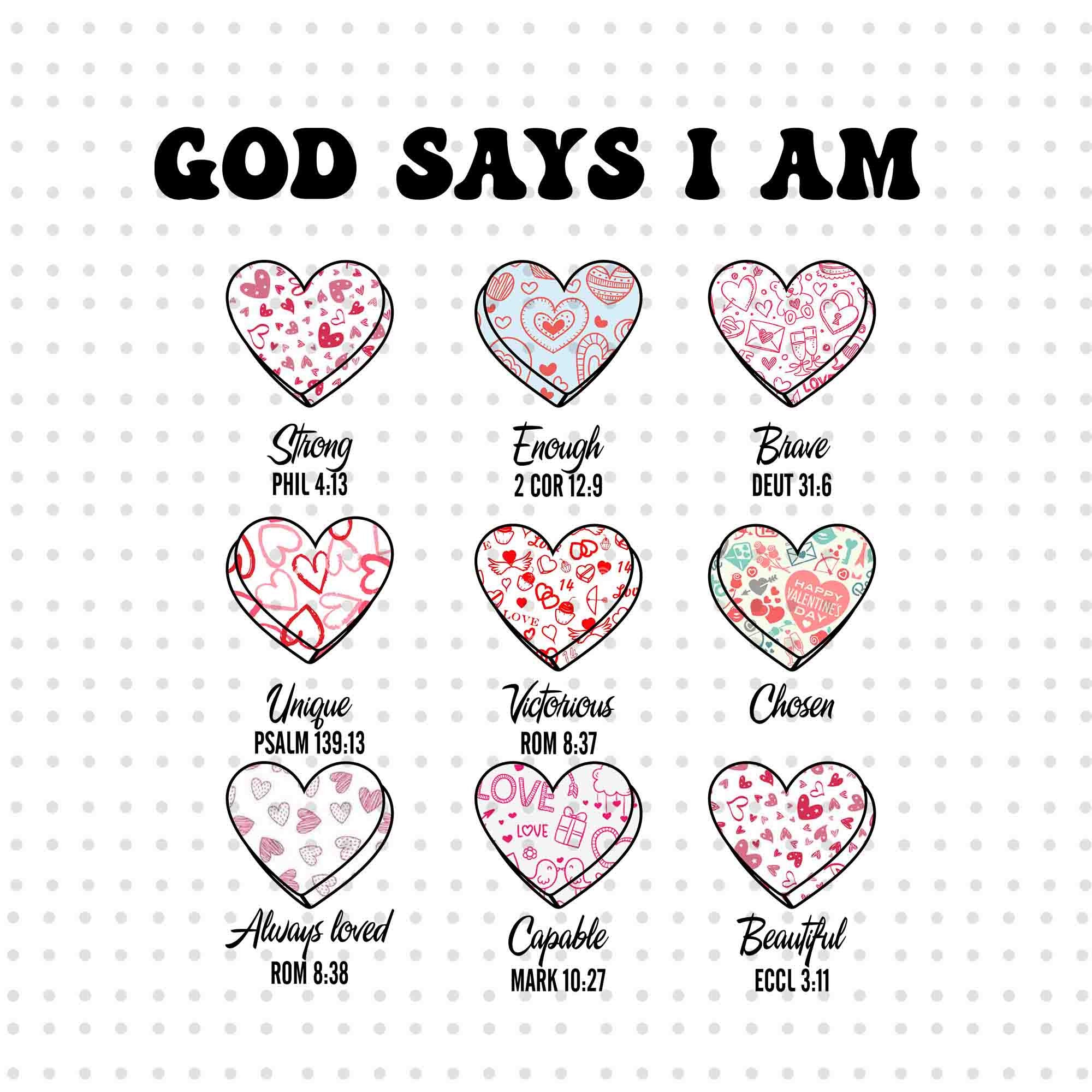 God Says I Am Valentines Png, Jesus Valentines Png, Christia - Inspire ...