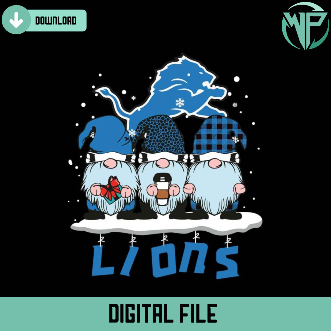 Detroit Lions Gnomes Svg Digital Download - Inspire Uplift