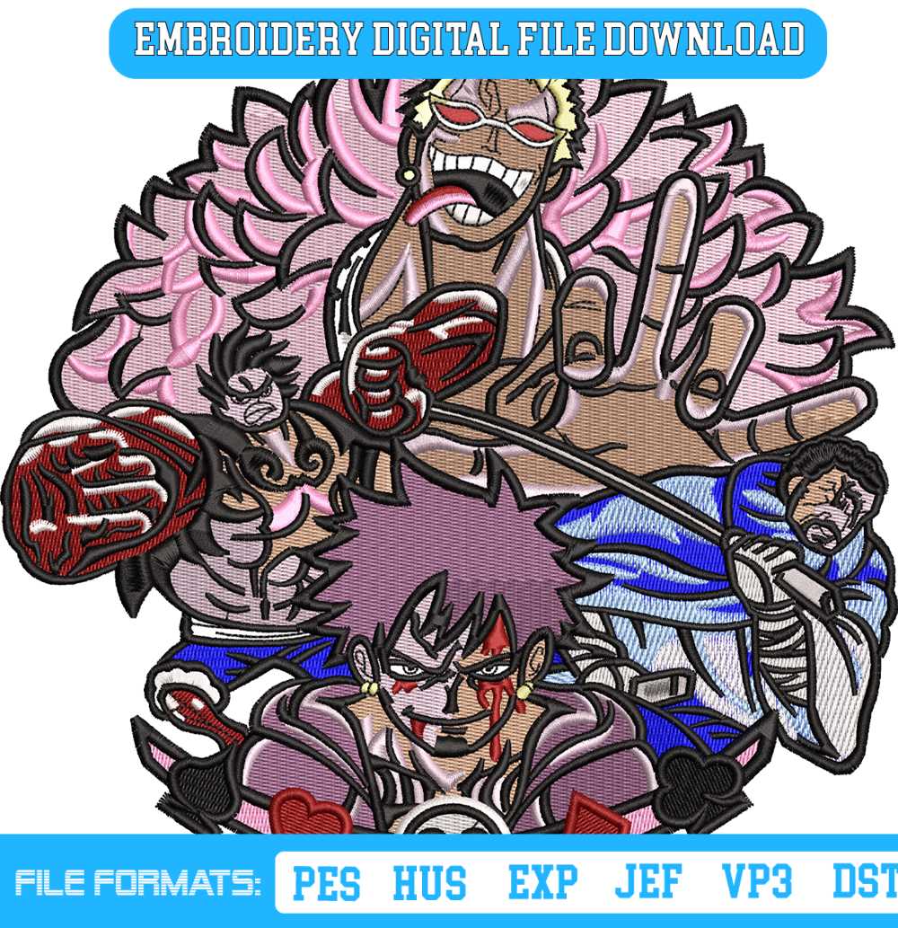ONE PIECE Anime Embroidery Machine Anime Design File - Inspire Uplift