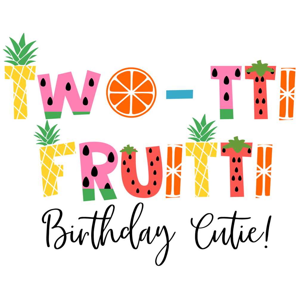 Cheereveal Twotti Frutti Birthday Banner - Fruit Bunting Garland For 2nd Birthday Summer Party Decor