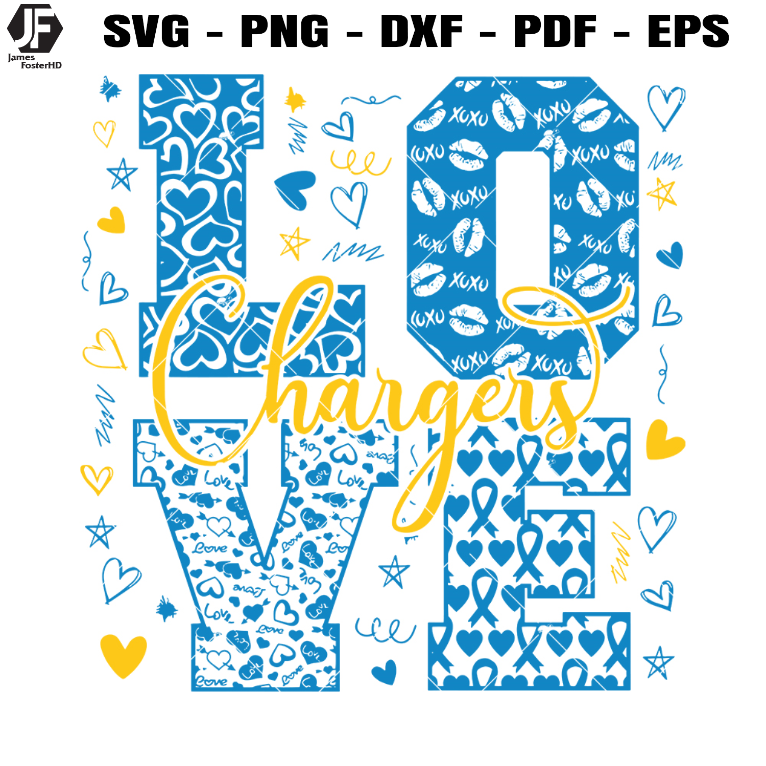 Love Chargers Svg, Chargers Mascot Svg, Cheerleader Svg Inspire Uplift