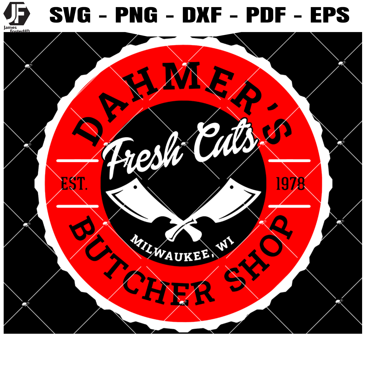 Dahmer's Butcher Shop Fresh Cuts Svg, Butcher Shop Logo Svg Inspire