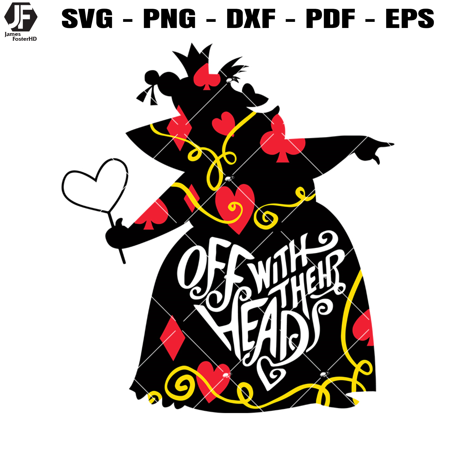 Queen Of Heart Svg, Alice In Wonderland Svg, Villain Svg - Inspire Uplift