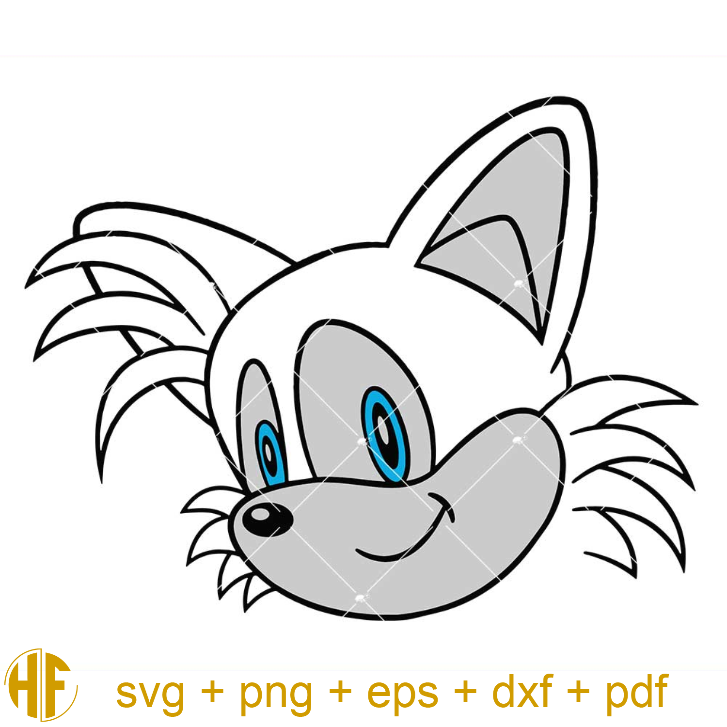 Hedgehog Face Yellow Tails Svg, The Hedgehog Svg, Sonic Svg. | Inspire ...