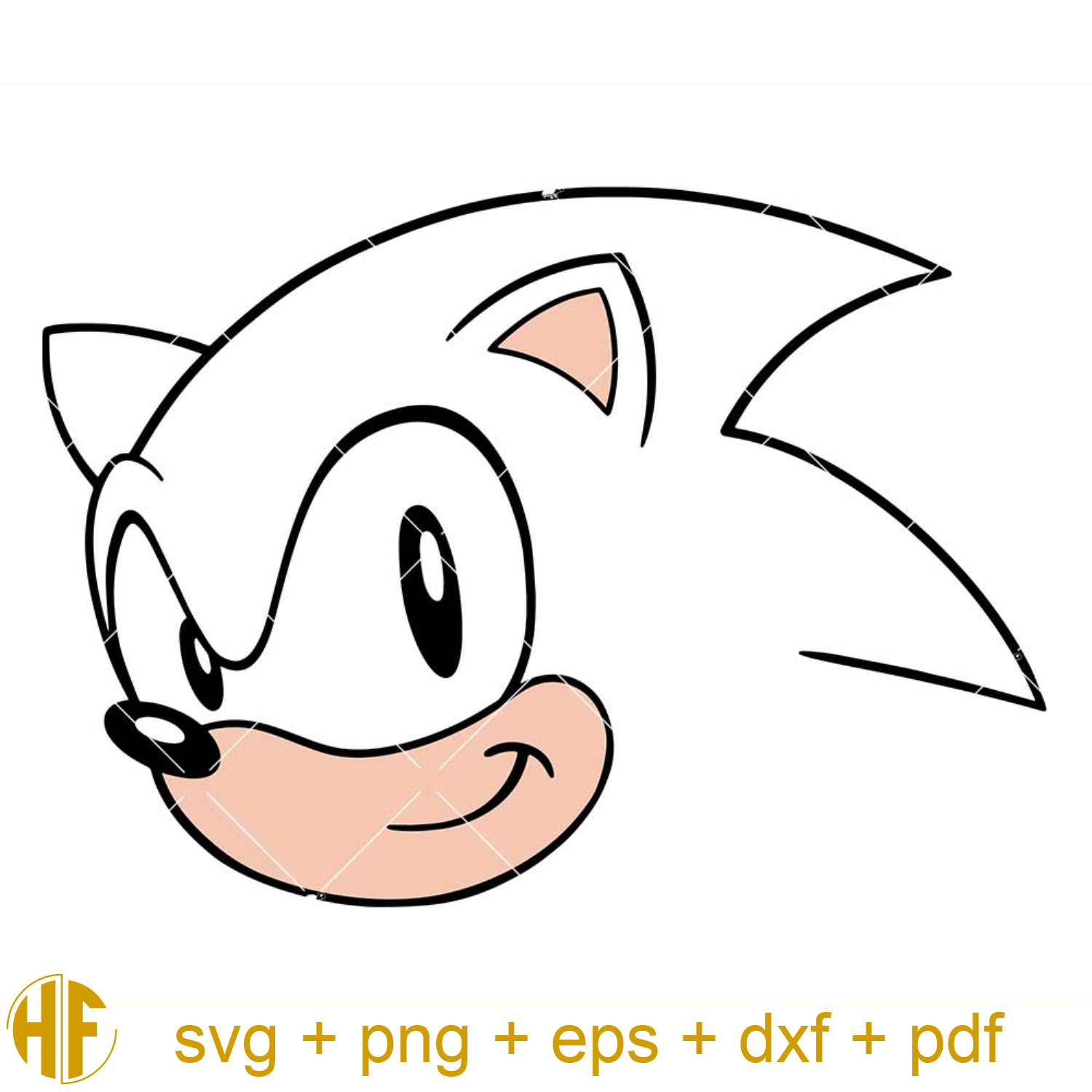 Sonic Face Svg, The Hedgehog Svg, Cute Sonic Svg.jpg - Inspire Uplift