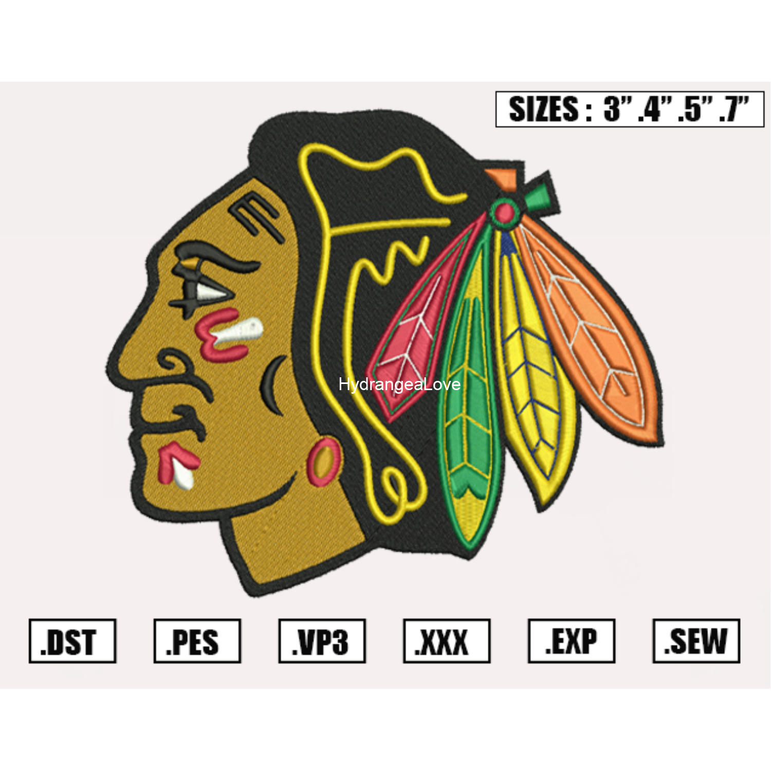 Chicago Blackhawks Embroidery Designs, NHL Logo Embroidery F Inspire