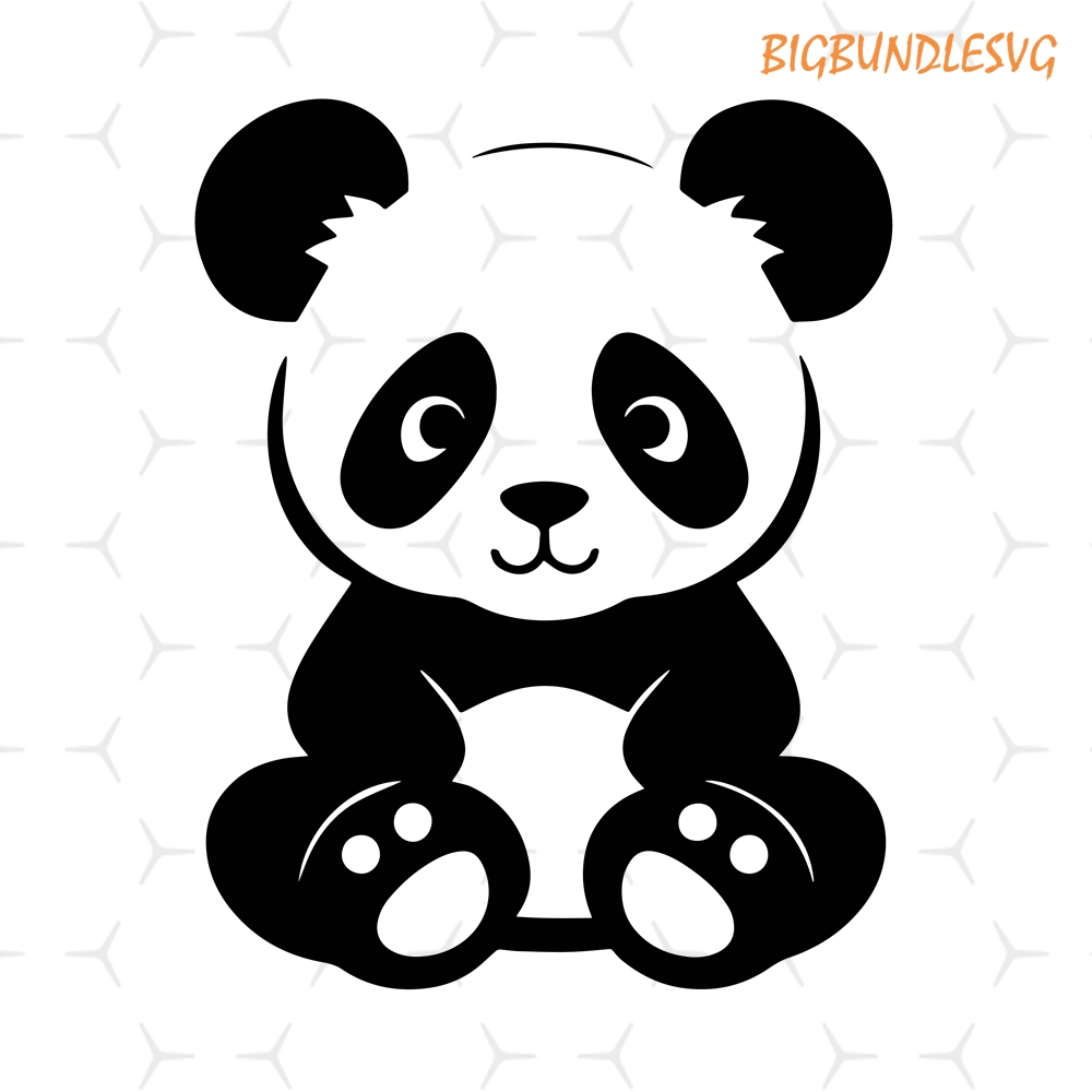 Cute Panda Bear Svg, Panda Svg, Bear Svg File For Cricut, Si | Inspire ...