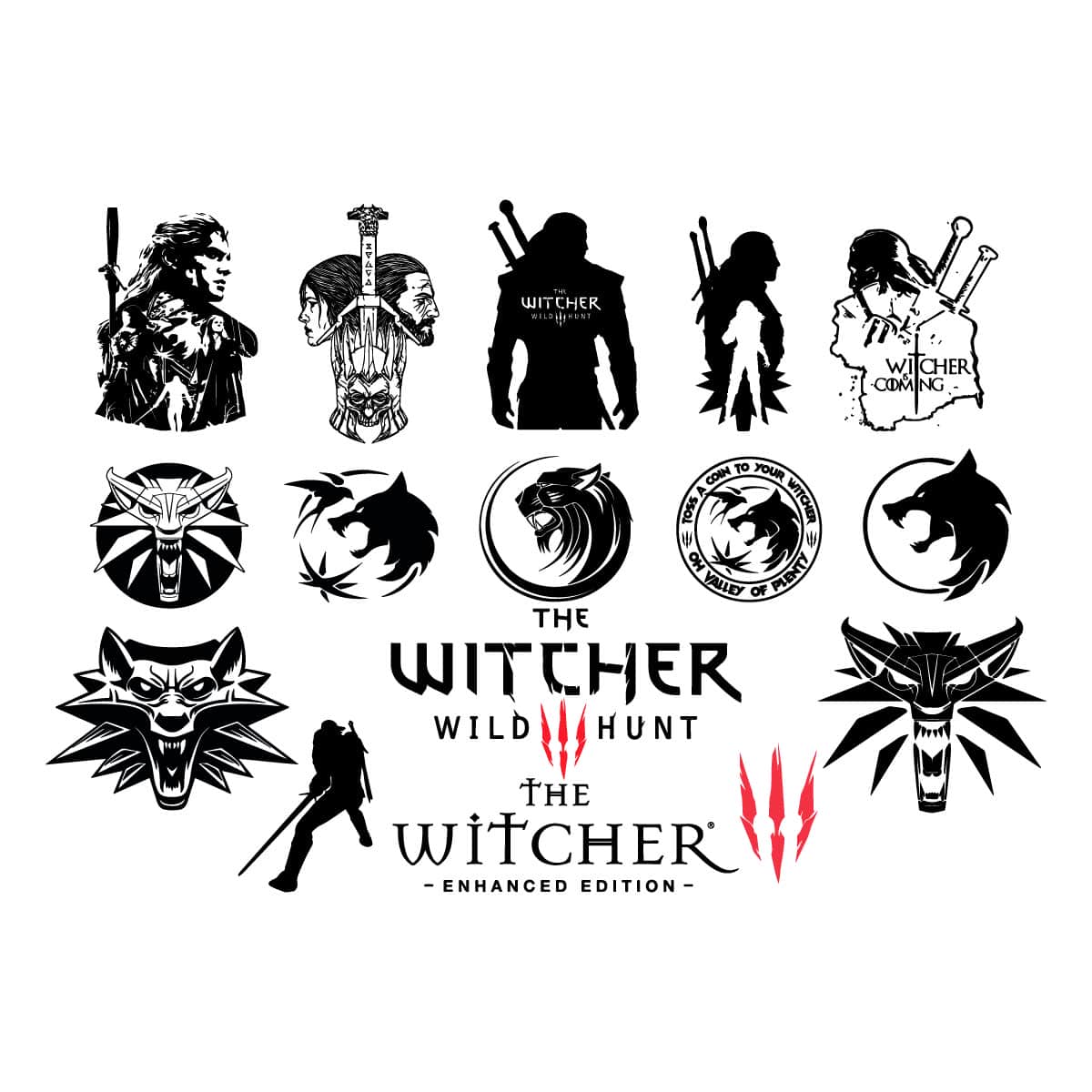 The Witcher Characters Bundle SVG PNG Movies SVG Geralt Of R - Inspire ...