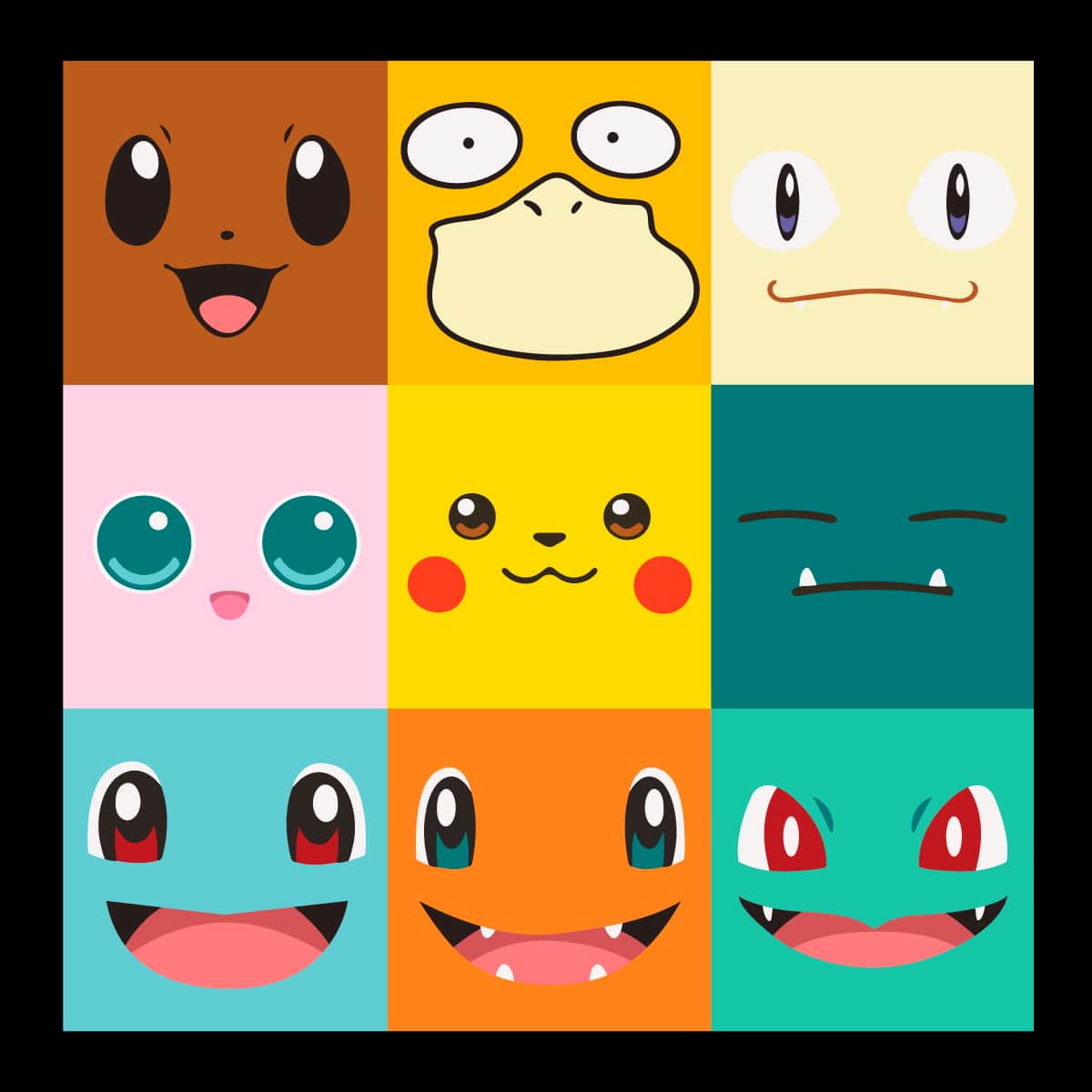 9 Pokemon Face SVG Pikachu Snorlax Birthday SVG Pokemon Stic | Inspire ...