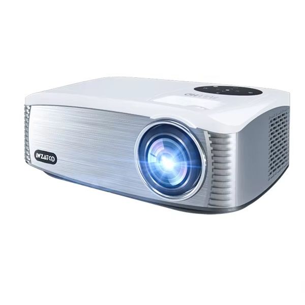 WZATCO C6A 300inch Projector, 1080P Full HD Smart WiFi 5G LED Home Theater Video Proyector with HIFI Sound