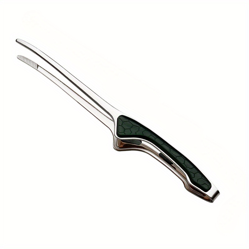 1pc Stainless Steel Kitchen Tongs, Metal Food Tongs with Non-Slip Comfort Grip, Non-Stick Head for Cooking and Serving