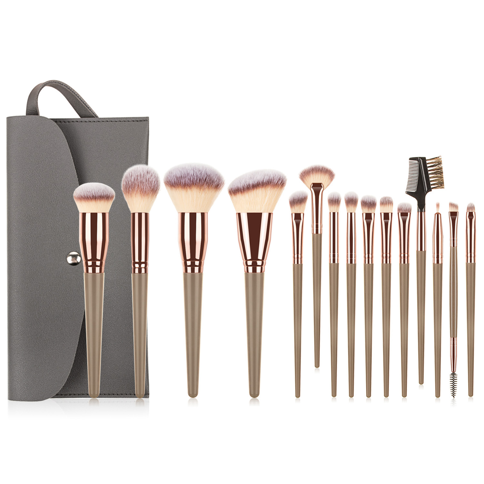 Black Makeup Brush Sets Professional Natural Fiber Hair Brush Foundation Kakubi Contour Eyeshadow Blending Beauty Tool