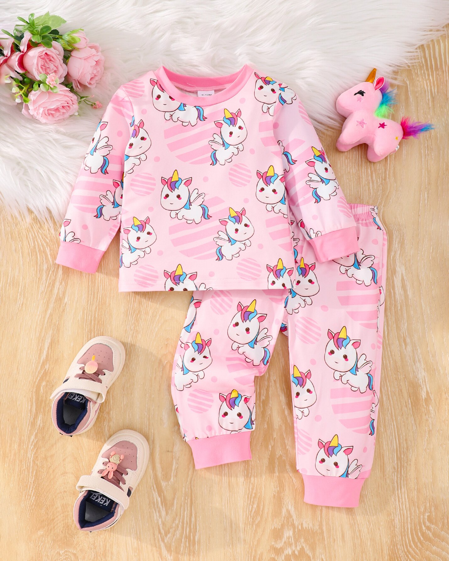 Unicorn Pajama Set for Baby Girls | 2PC | Inspire Uplift