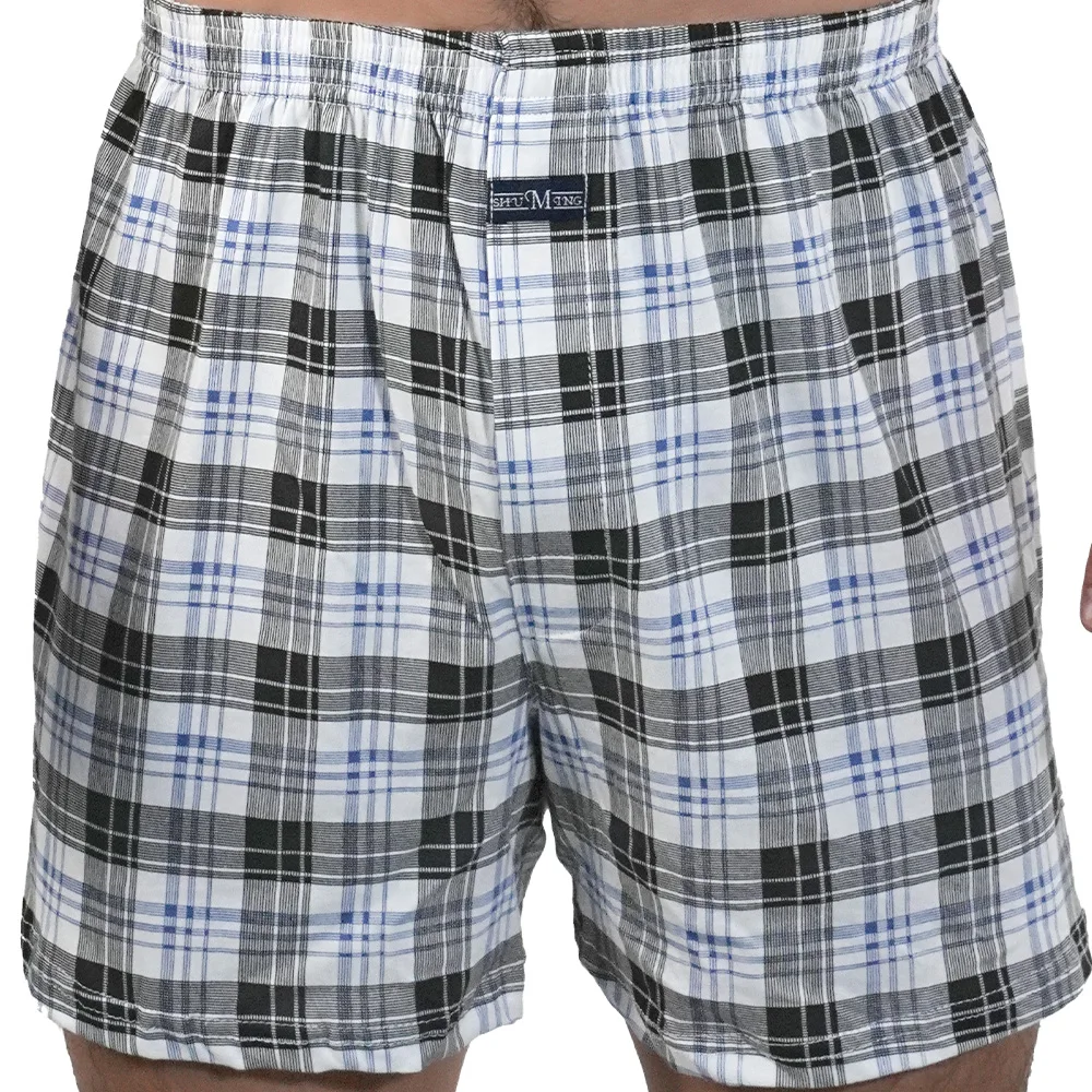 Men's Cotton Pajama Shorts, Cotton, Elastic Waist Short Pants, Breathable Summer Sleepwear, Casual Home Shorts