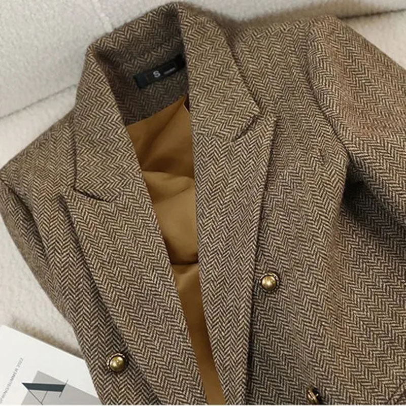 Unique Word Pattern Blazer, High-Quality Women's Suit Jacket, Cool Design Autumn Winter Coat, New Female Tops
