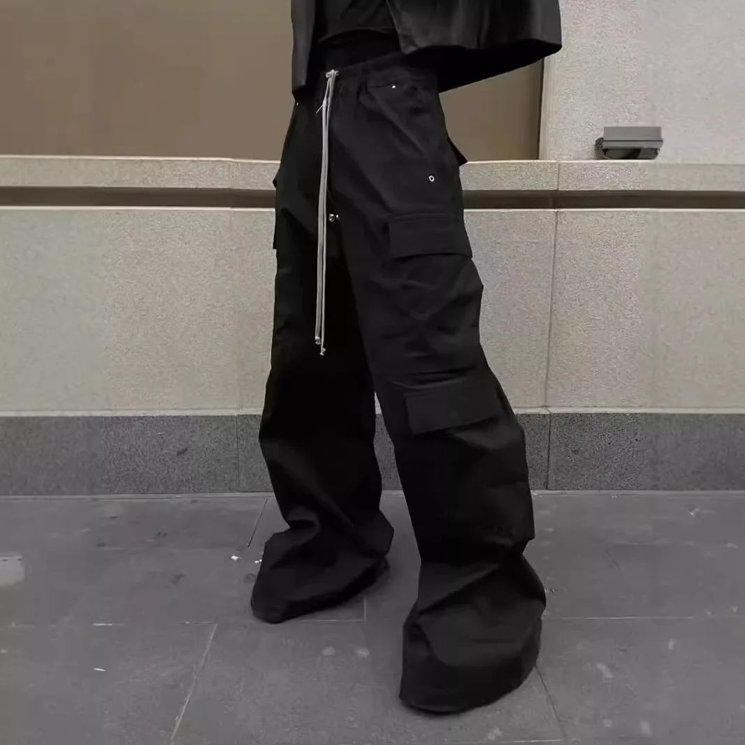 New Style Mens Black Cargo Pants Loose Fit Multi Pocket | Inspire Uplift