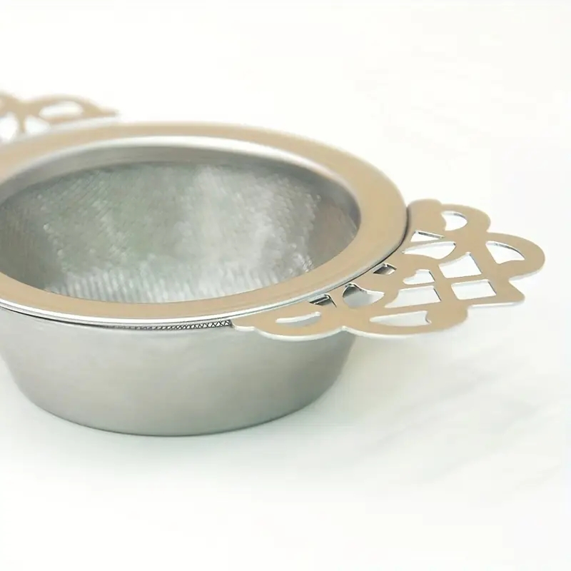 Premium Double Handle Stainless Steel Tea Infuser Fine Mesh Loose Leaf Tea Strainer for Perfect Brew