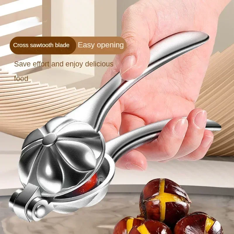 NutMaster Stainless Steel Chestnut Cutter & Nut Cracker Tool