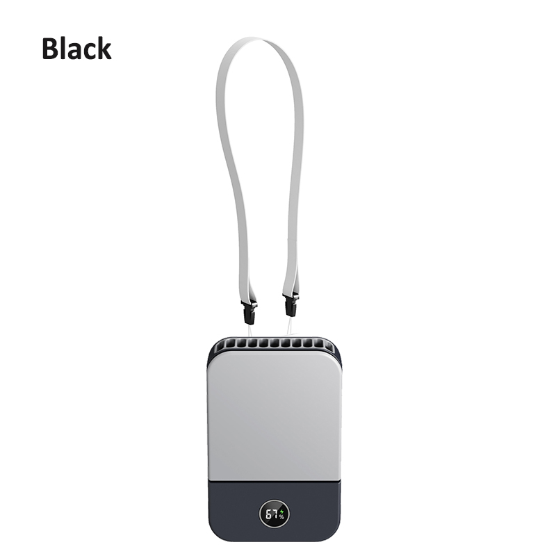 Portable Waist & Neck Wearable Bladeless USB Rechargeable Fan Speed Outdoor Cooling Fan