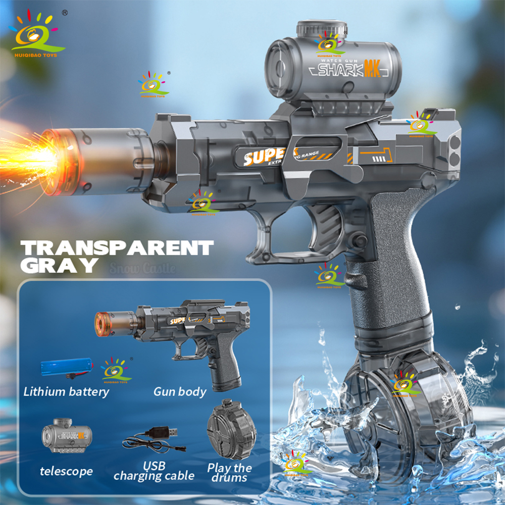 HUIQIBAO Rechargeable Electric Water Gun for Kids High Speed Outdoor Water Blaster Toy