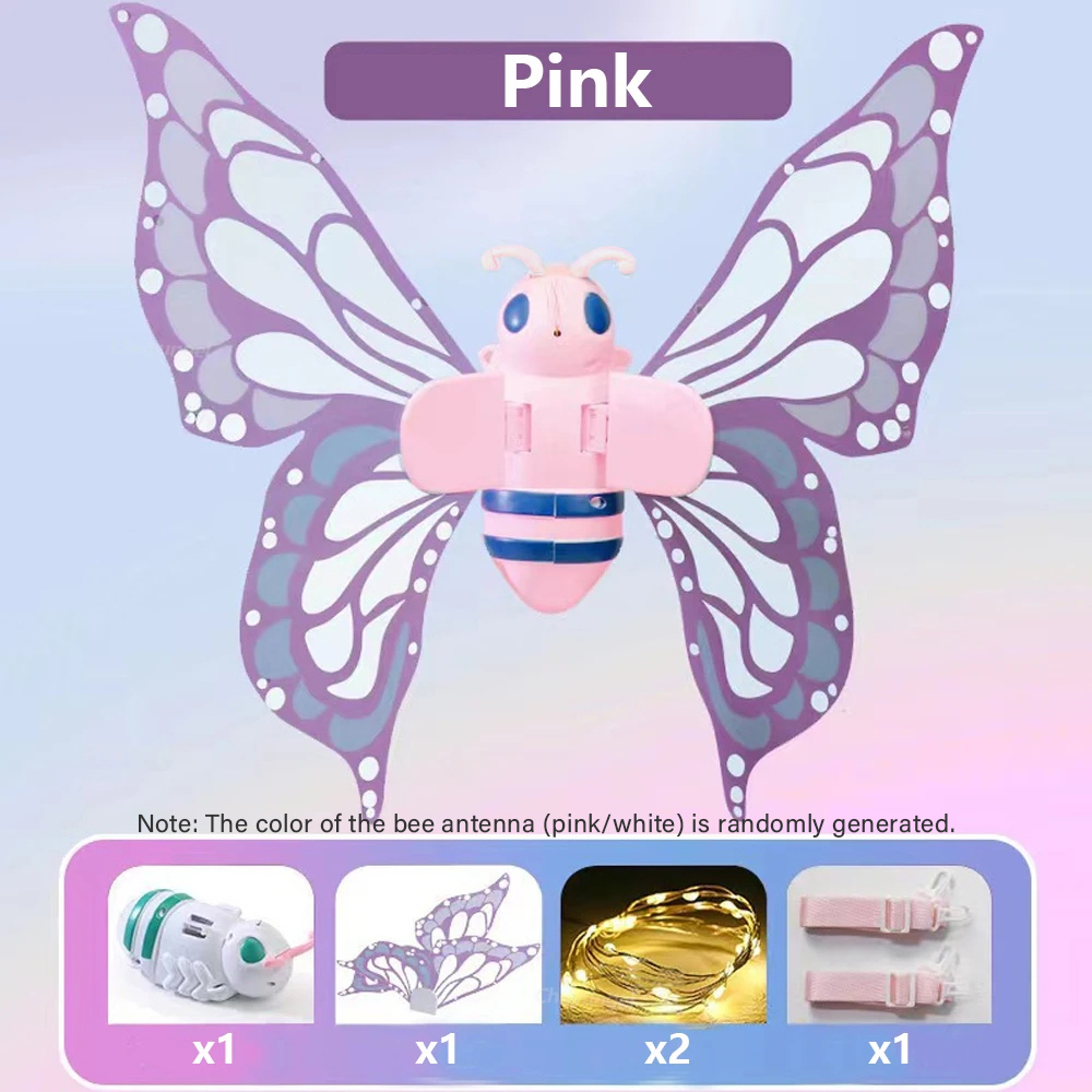 Electric Butterfly Wings LED Light Up Fairy Wings Kids Cosplay Costume Dress Up Elf Angel Wings