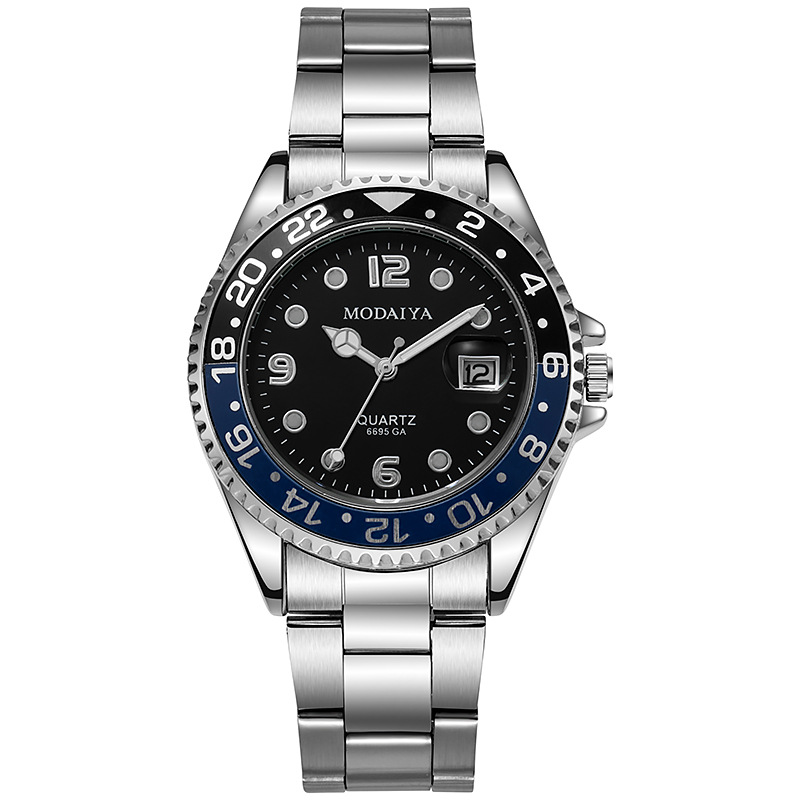 Prestige Quartz Business Watch Luxury Stainless Steel Men Date Wristwatch