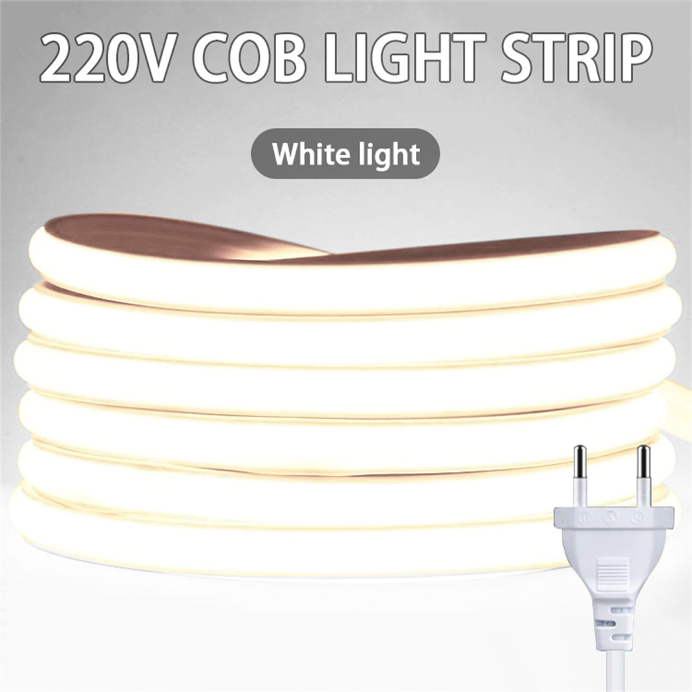 Ultra Bright COB LED Strip Lights Flexible Adhesive Ribbon for Home Kitchen & Under Cabinet Lighting