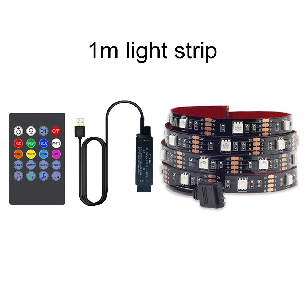 Music Sync TV LED Backlight USB Powered RGB LED Strip Lights for TVs PCs & Mirrors