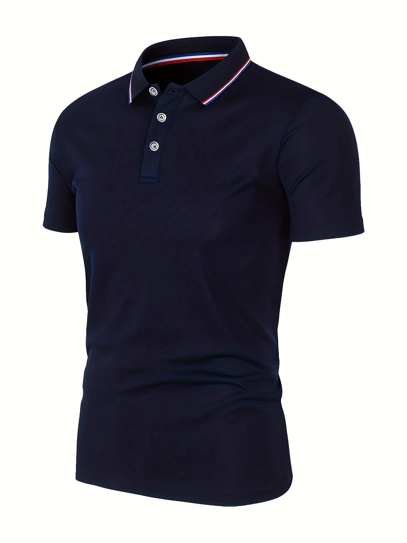 Men Breathable Polo Shirt Casual Summer Short Sleeve Cotton Blend Top