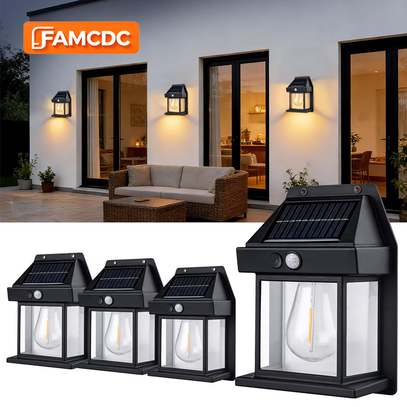Solar Wall Lights Outdoor with Motion Sensor Waterproof Dusk to Dawn LED Security Lights