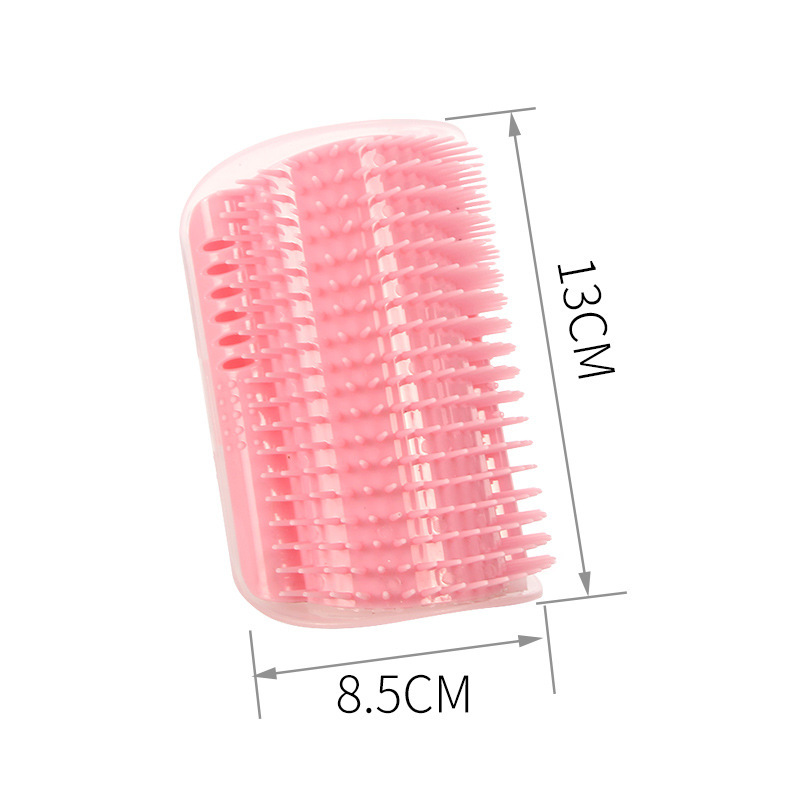 Cozy Corner Cat Corner Scratcher & Cat Self Groomer Massage Brush with Catnip