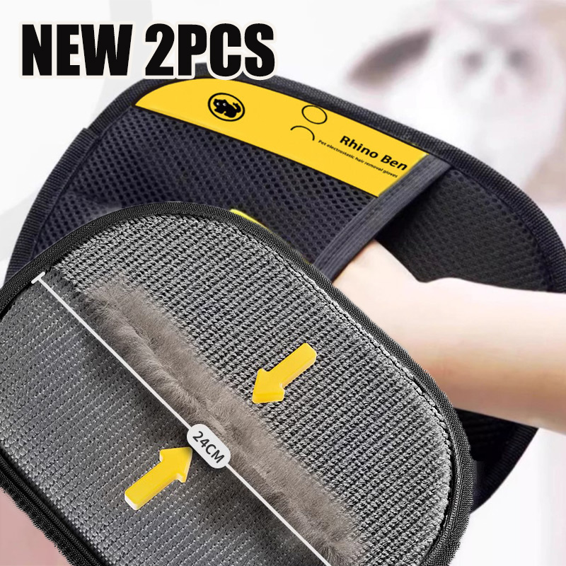 FurEase Pet Hair Remover Glove Double Sided Pet Grooming Glove for Dogs & Cats