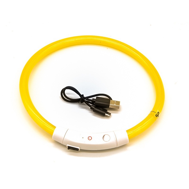 USB Rechargeable LED Dog Collar for Night Safety Light Up Glowing Pet Collar