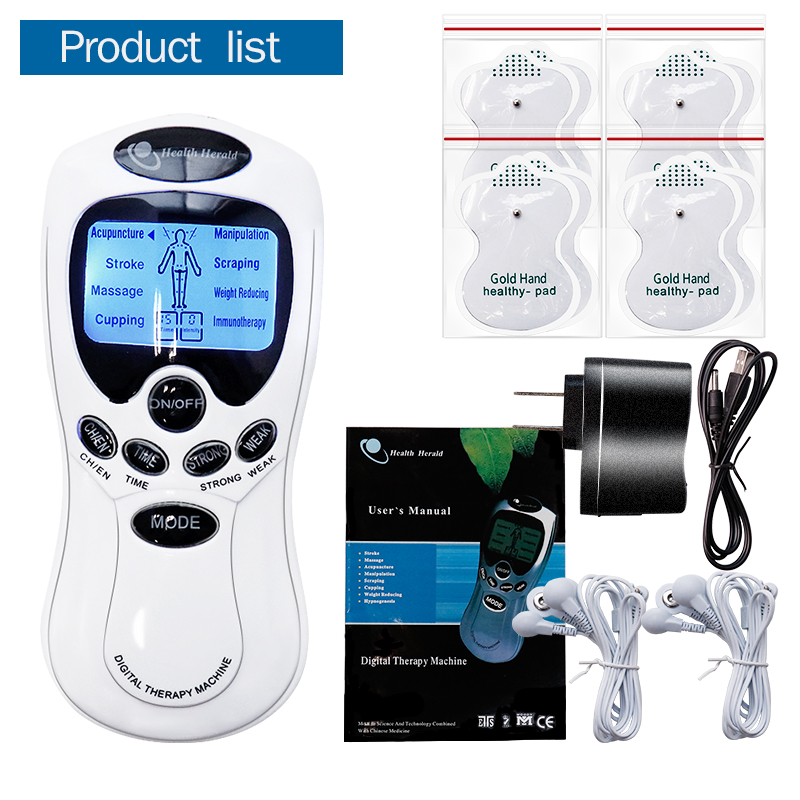 Digital TENS Unit Electronic Pulse Massager with Pads & Modes for Full Body Muscle Relief