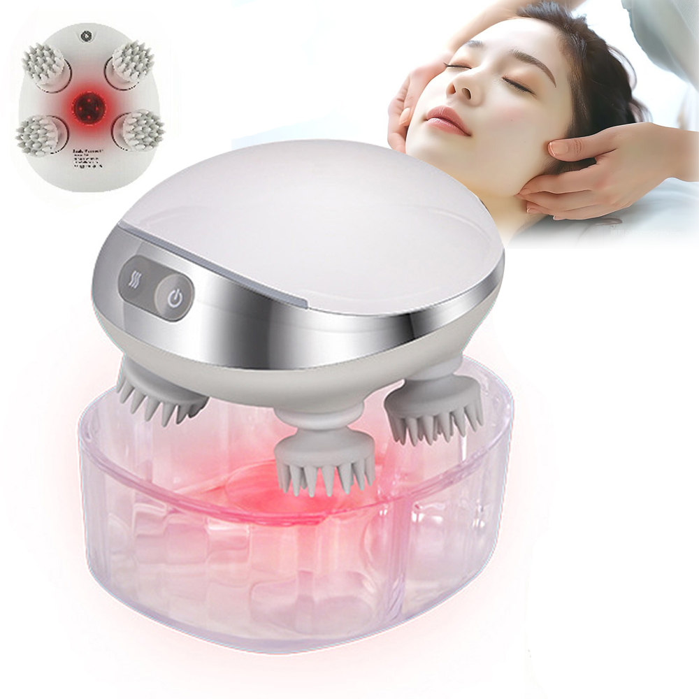 Smart Scalp Massager with Red Light Therapy Charging Base for Hair Growth & Deep Relaxation