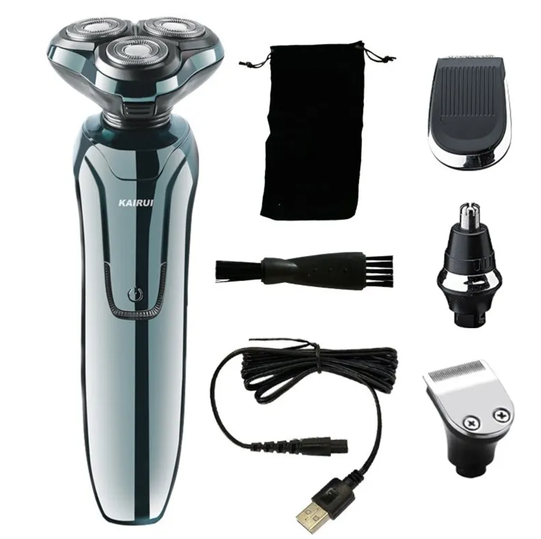 Floating Electric Shaver for Men Rechargeable Wet Dry Head & Beard Razor with LCD Display