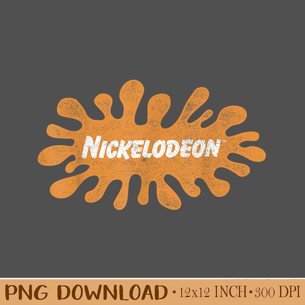 Nickelodeon Vintage 90's Splat Logo Design PNG. Instant Down - Inspire ...