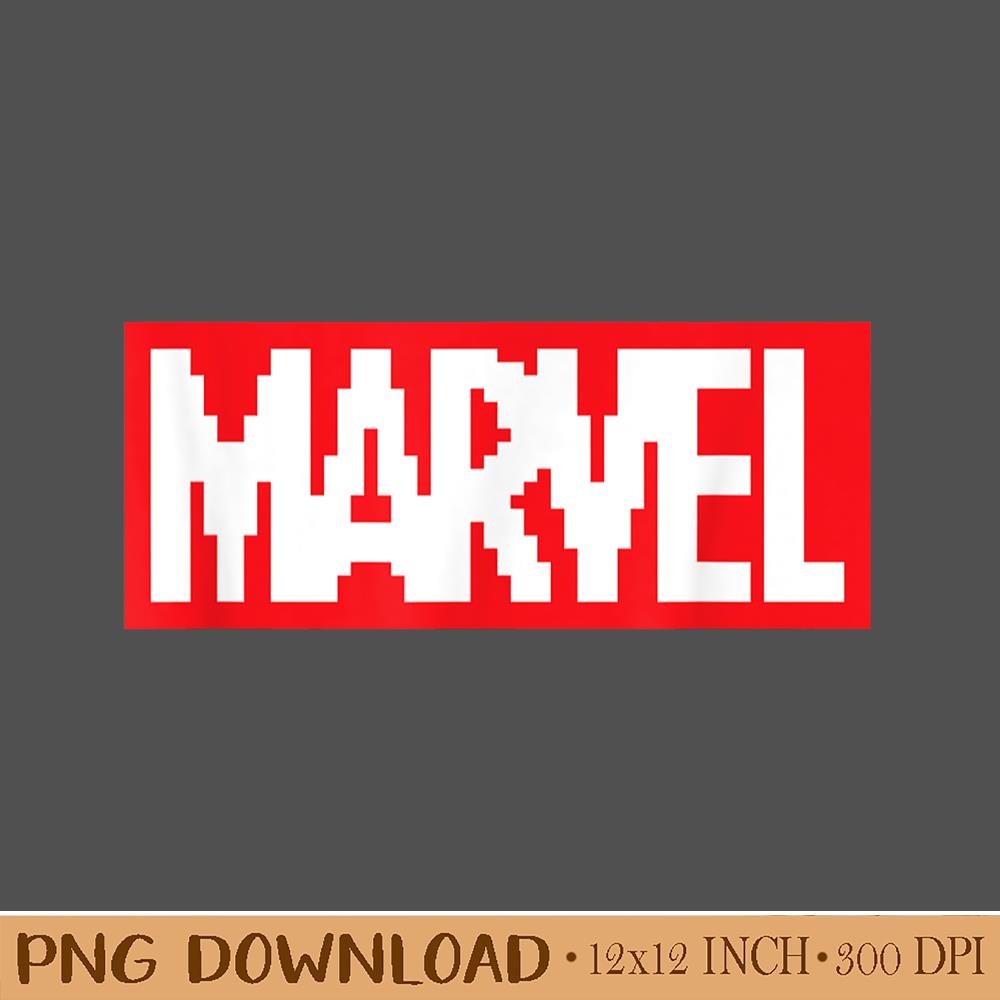 Marvel Logo Retro 8 Bit Pixel Art Style Classic PNG Design, | Inspire ...
