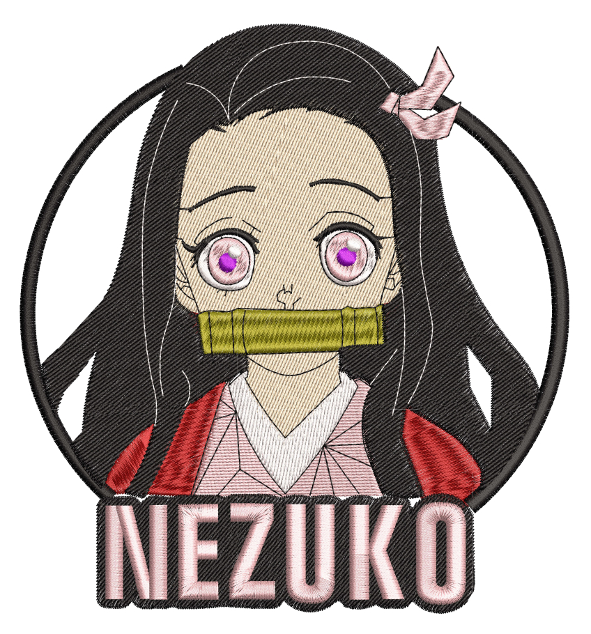 Anime Embroidery Pattern Nezuko Round | Inspire Uplift