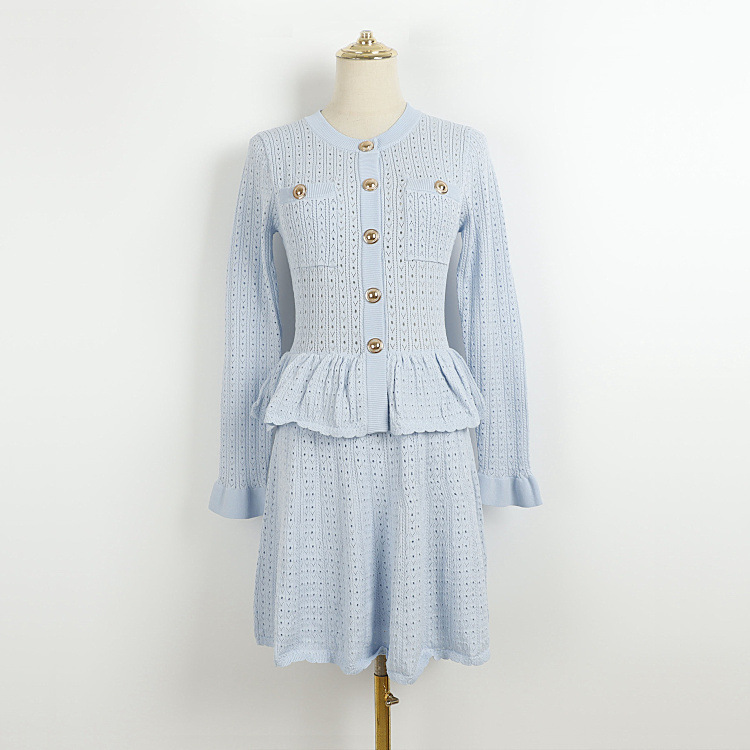 Elegant Hit Color Ruffles Knitting Sweater Dresses for Women, New Autumn Flare Sleeves, Patchwork White Party Dress Robe Elegant Hit Color Ruffles Knitting Sweater Dresses for Women, New Autumn Flare Sleeves, Patchwork White Party Dress Robe