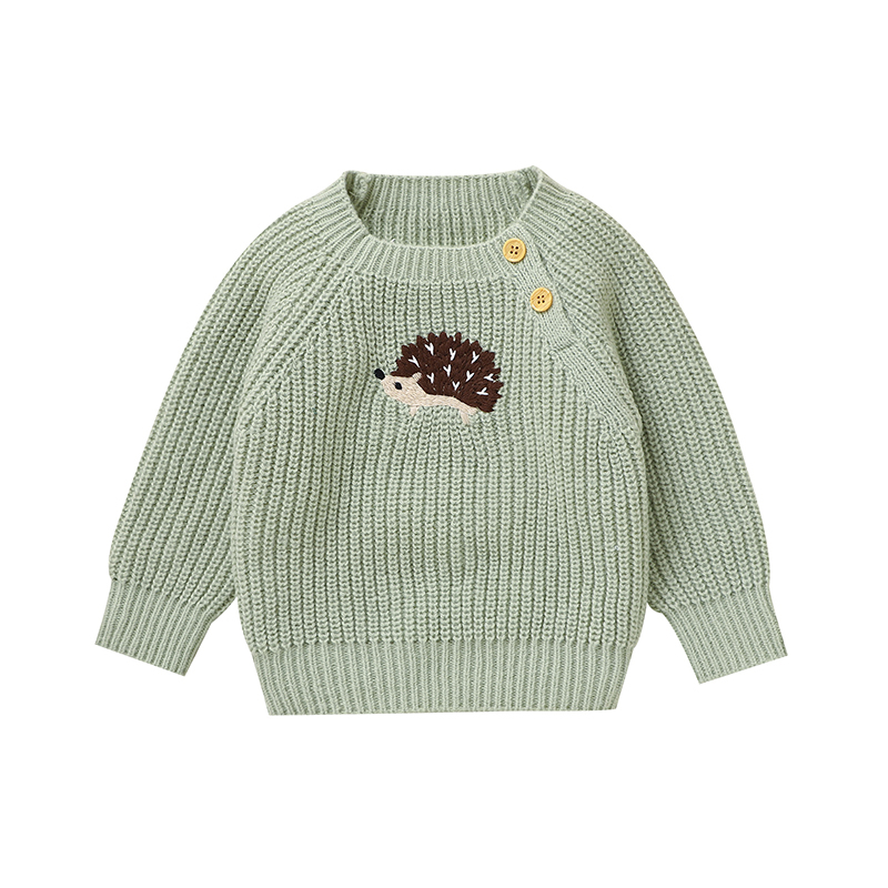 Cute Cartoon Hedgehog Knitted Baby Sweater Pullover Long Sleeve Autumn Infant Children Clothing for Newborn Girl Boy