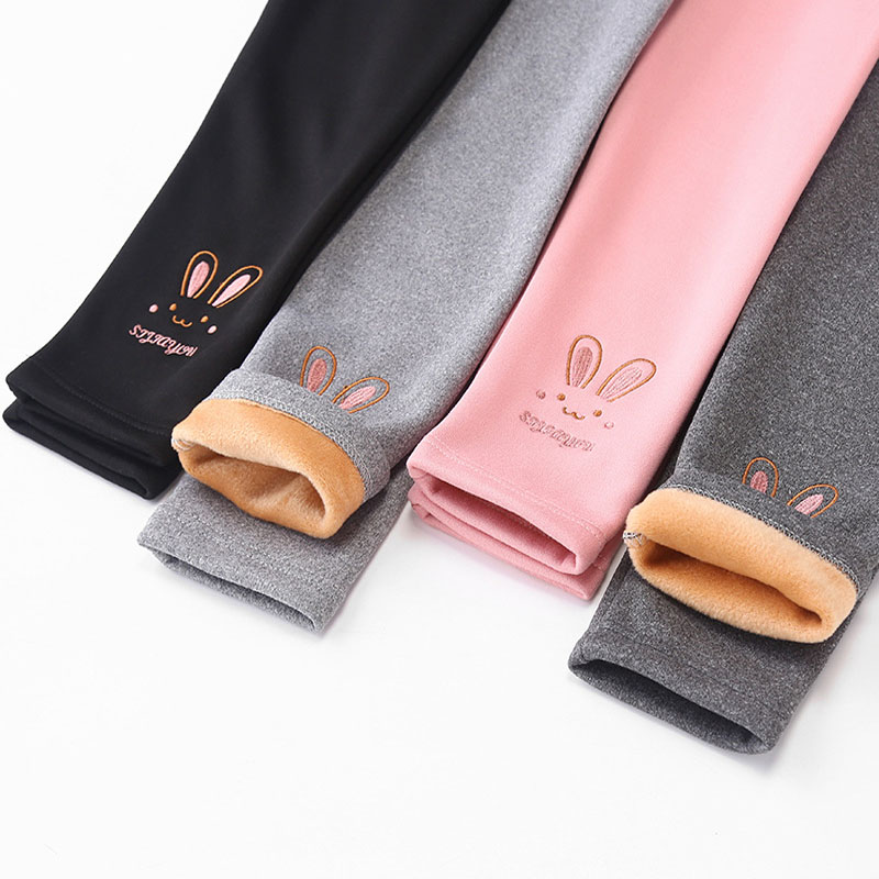 Girls Winter Legs Warm Thick Cute Rabbit Kids Bottom Pants | Inspire Uplift