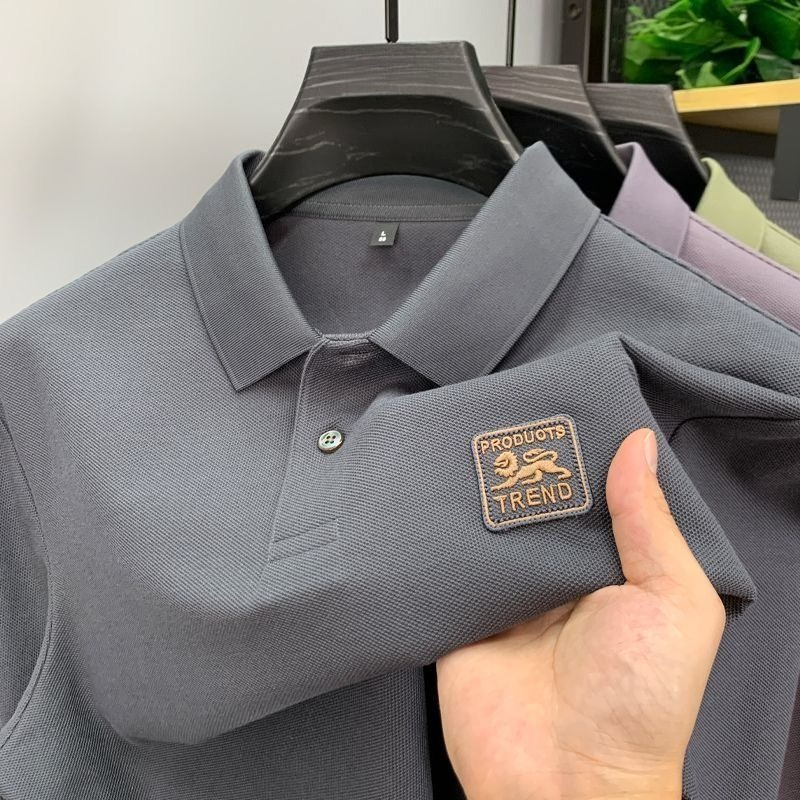 Plus Size Men's Cotton Polo Shirt – Loose Fit Casual Sports Top