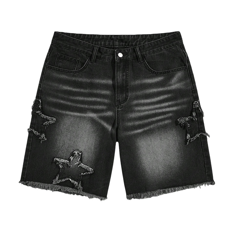 Men's Casual Denim Shorts Trendy Loose Fit Summer Jeans
