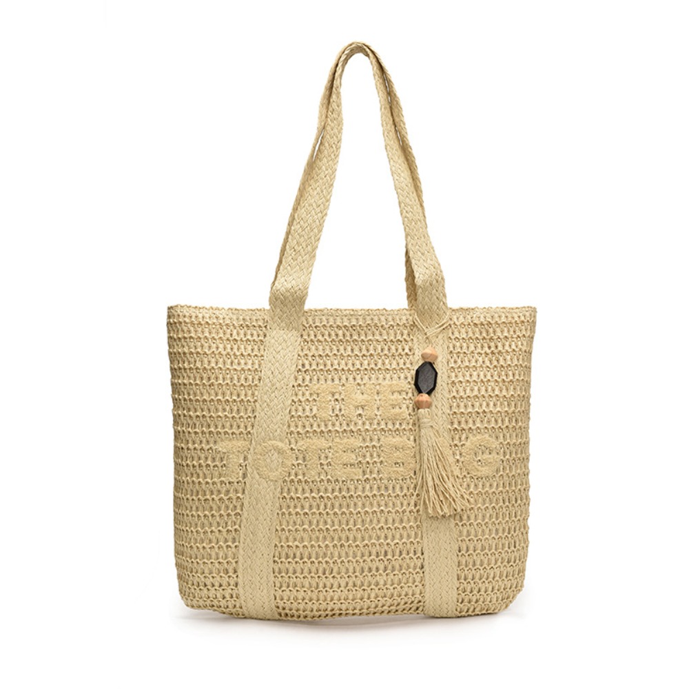 Bohemian Straw Beach Bag with Tassels – Casual Hollow Out Summer Shoulder Tote Bag for Girls and Women