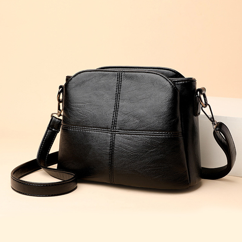 Vintage Womens Soft PU Leather Crossbody Shoulder Bag