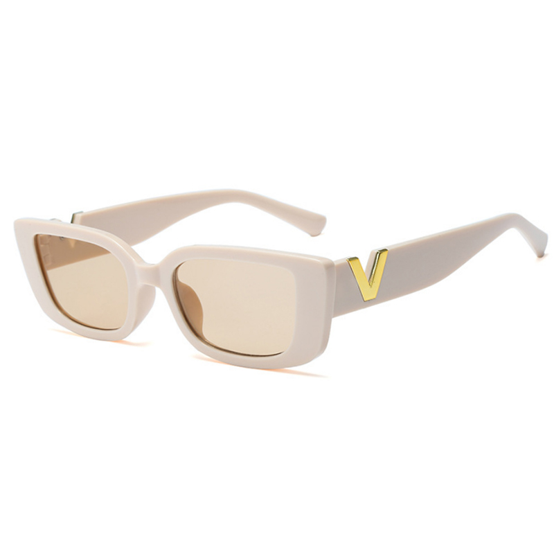 Vintage Rectangle Sunglasses Women Luxury Small Frame Black Square Shades