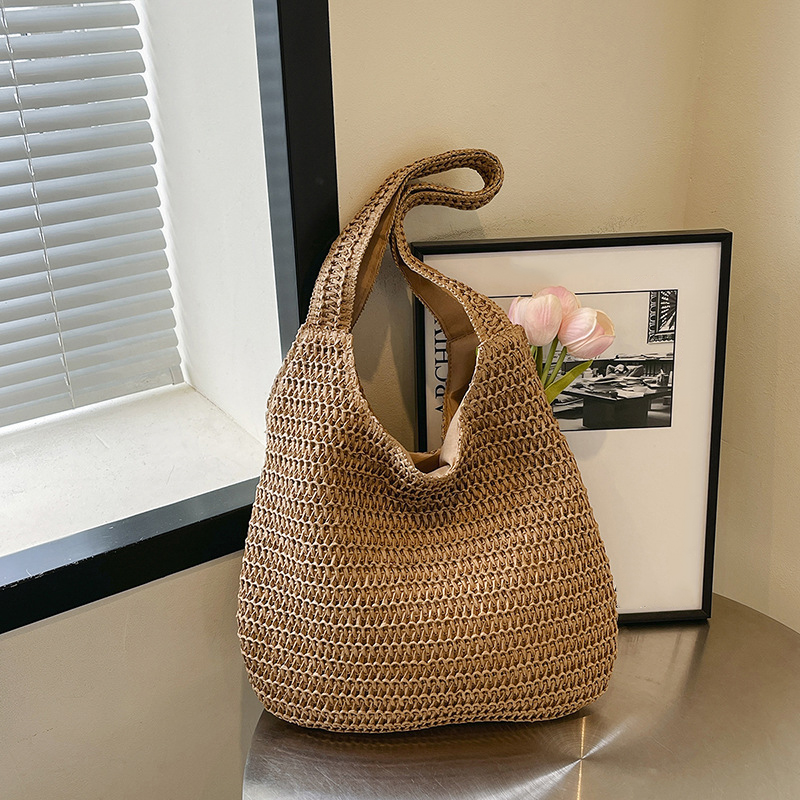 Woven Straw Beach Bag Large Rattan Tote Purse